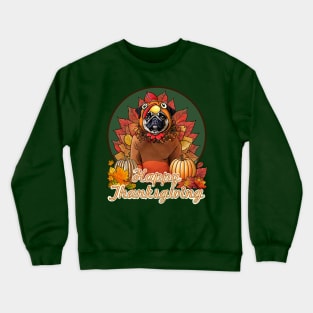 Thanksgiving Pug Crewneck Sweatshirt